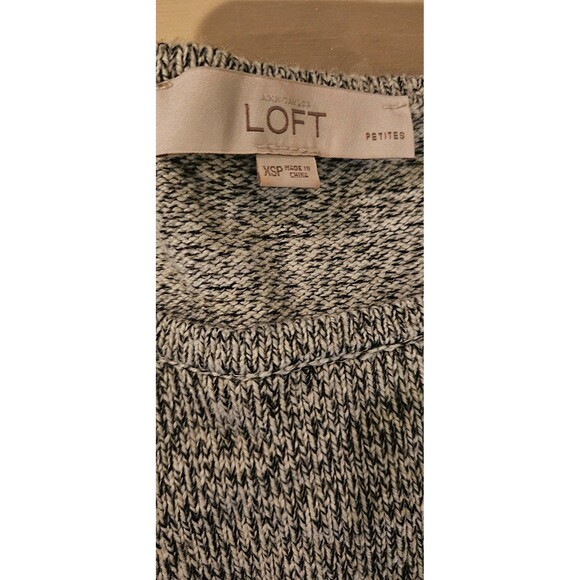 Loft Women's XS Heather Gray Sweater Dress -Below Knee length, round neck - Picture 3 of 8